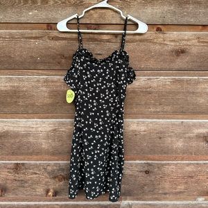 NWT Amuse Society Julieta Dress Mini Dress in Black Polyester